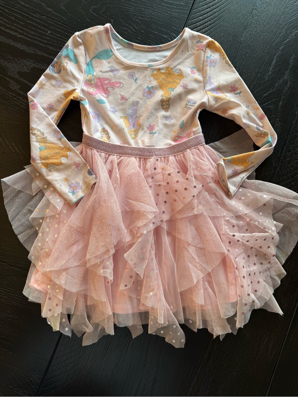 Disney Pink Princess Tulle Dress with Printed Bodice